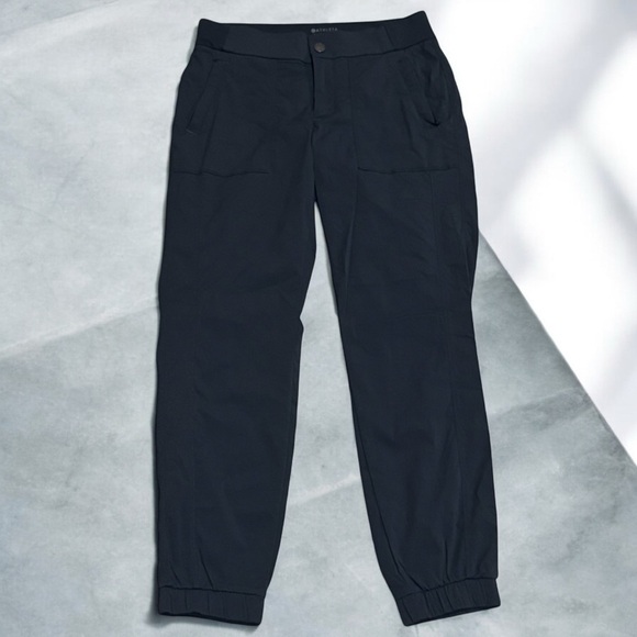 Athleta Slate Blue Textured Joggers Women’s Size 2 - Picture 1 of 11